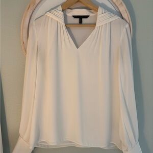 White House Black Market Cream Blouse